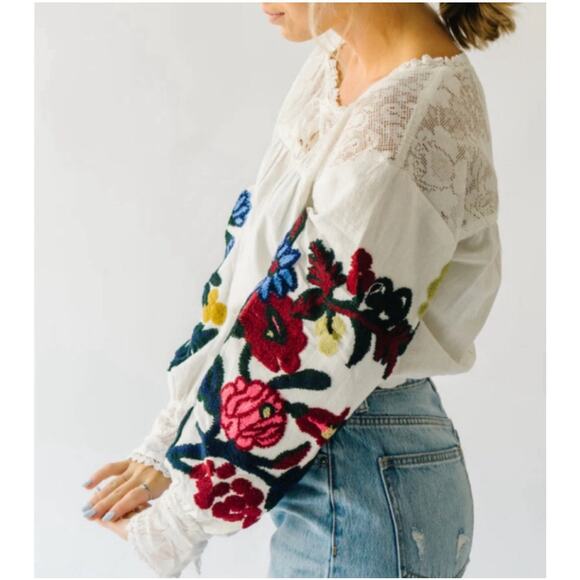 Free People | Meadows Embroidered Top Size XS - Picture 4 of 11
